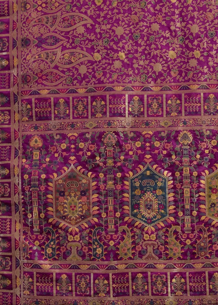 Magenta Meenakari Banarasi Saree