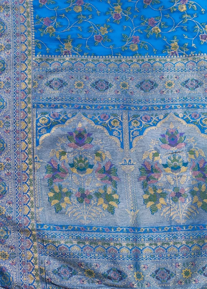 Royal Blue Meenakari Banarasi Saree